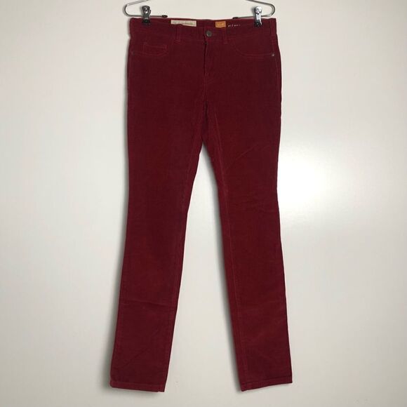 Anthropologie Pilcro and the Letterpress Serif Burgundy Corduroy Jeans Pants 28 - Picture 1 of 6
